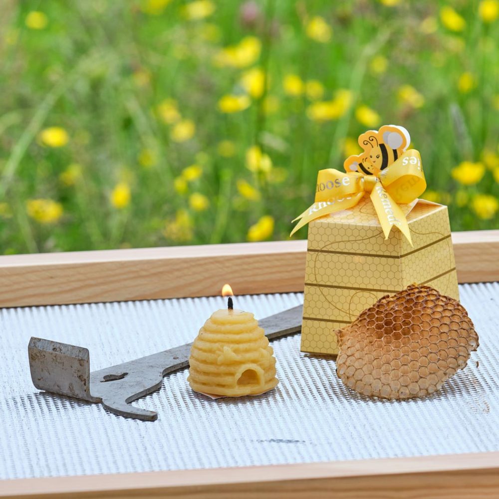 Beeswax Beehive Candle Detail