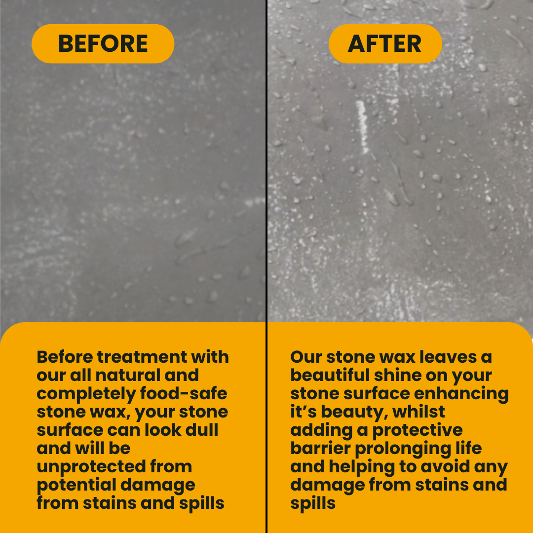 Before and After Stone Polish Image