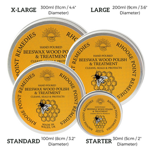 Beeswax Wood Polish UK sizes