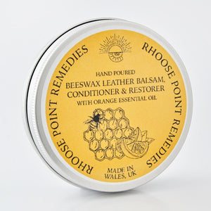 Beeswax leather polish orange