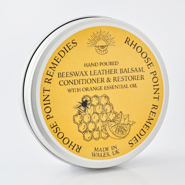 Beeswax leather polish orange