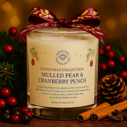 christmas mulled pear cranberry punch