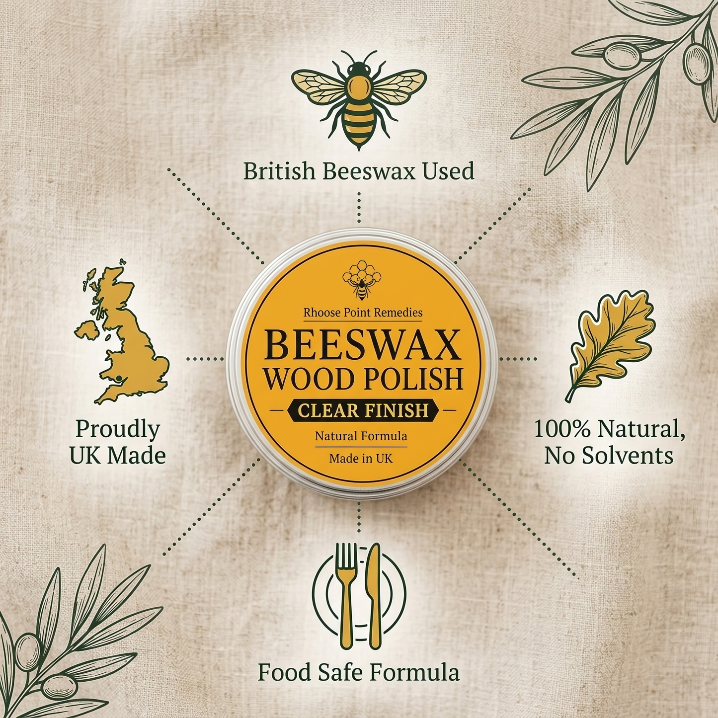 Premium Beeswax Wood Polish & Furniture Wax Treatment