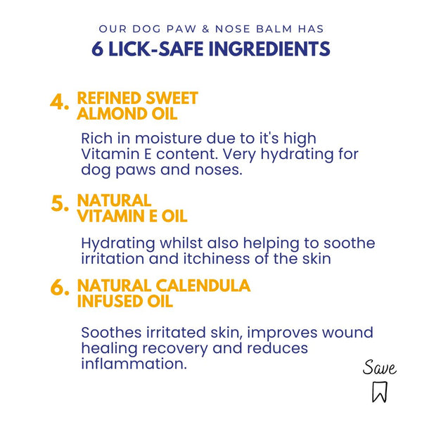 Safe ingredients dog nose balm